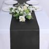 10 Pack Satin Table Runner 12 x 108 Inch Long Bright Silk Smooth Fabric Table Runners for Wedding, Birthday Parties, Banquets Decorations - Black view 2