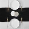 10 Pack Satin Table Runner 12 x 108 Inch Long Bright Silk Smooth Fabric Table Runners for Wedding, Birthday Parties, Banquets Decorations - Black view 3