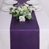 10 Pack Satin Table Runner 12 x 108 Inch Long Bright Silk Smooth Fabric Table Runners for Wedding, Birthday Parties, Banquets Decorations - Purple view 2
