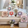 SRHMYJJ Set of 2 Embroidered Cotton Decorative Throw Pillow Jacquard Cushion Embroidery Pillow,Sofa,Chair,Car Use 45cmx45cm view 2