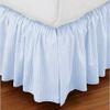 1 Piece Stripe 20" Drop Dust Ruffle Bed Skirt 600TC Egyptian Cotton (Baby Blue, King) view 1