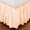 1 Piece Stripe 15" Drop Dust Ruffle Bed Skirt 600TC Egyptian Cotton (Peach, Queen) view 1