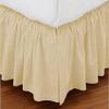 1 Piece Stripe 25" Drop Dust Ruffle Bed Skirt 600TC Egyptian Cotton (Beige, Twin) view 1