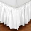 1 Piece Stripe 30" Drop Dust Ruffle Bed Skirt 600TC Egyptian Cotton (White, King) view 1