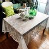 HUALEMEI Wedding Dinning Decoration,Polyester Lace Table Cover,White Lace Tablecloth,for Birthday Parties,Tulle Floral Mesh Fabric,Washable Soft Fabric A 145x200cm(57x79inch) view 1