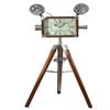 Antique Vibes Victorian Floor Projector Clock On Wooden Tripod Stand Room Corner Decorative Reel Camera Clock Birthday view 2