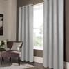 Lina Matte Embossed Blackout Grommet Panel 90" Silver view 1