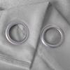 Lina Matte Embossed Blackout Grommet Panel 90" Silver view 3