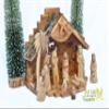 Wooden Nativity Set for Christmas Made of Olive Wood in The Holy Land - 12 Piece Nativity Scene with Music Box - Christmas Decoration view 4