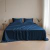 Linenwalas Eucalyptus Full Size Sheet Set - Breathable Cooling Tencel Silk Sheets - Hotel Luxury Bed Sheets, Extra Soft Premium 4 Piece Bedsheet, Deep Pockets, Lyocell Bedsheets (Navy Blue/Full) view 1