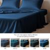 Linenwalas Eucalyptus Full Size Sheet Set - Breathable Cooling Tencel Silk Sheets - Hotel Luxury Bed Sheets, Extra Soft Premium 4 Piece Bedsheet, Deep Pockets, Lyocell Bedsheets (Navy Blue/Full) view 2