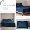 Linenwalas Eucalyptus Full Size Sheet Set - Breathable Cooling Tencel Silk Sheets - Hotel Luxury Bed Sheets, Extra Soft Premium 4 Piece Bedsheet, Deep Pockets, Lyocell Bedsheets (Navy Blue/Full) view 3