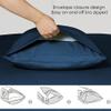 Linenwalas Eucalyptus Full Size Sheet Set - Breathable Cooling Tencel Silk Sheets - Hotel Luxury Bed Sheets, Extra Soft Premium 4 Piece Bedsheet, Deep Pockets, Lyocell Bedsheets (Navy Blue/Full) view 4
