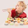 EIERFSKIOT Chopsticks Reusable chop Sticks 5 Pairs Colourful Japanese Chopsticks Reusable for Kitchen and Hotel Sushi Noodle Hot Pot Tableware(Color:C) view 3