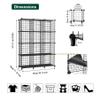 AWTATOS Wire Cube Storage Organizer, Closet Organizers and Storage, Metal 12 Cube Storage Shelves Bookshelf, Portable Closet Clothes Organizer for Bedroom, Home, Office, Black view 3