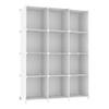AWTATOS Cube Storage Organizer Storage 12 Cube Bookshelf DIY Plastic Closet Clothes Storage Shelves with Wooden Mallet, Stackable Storage Solution for Home, Bedroom, White view 1
