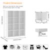 AWTATOS Cube Storage Organizer Storage 12 Cube Bookshelf DIY Plastic Closet Clothes Storage Shelves with Wooden Mallet, Stackable Storage Solution for Home, Bedroom, White view 3