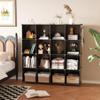 AWTATOS Cube Storage Organizer, 16 Cube Closet Organizer, Stackable Storage Cube Shelves, DIY Portable Closet Clothes Organizer Shelving for Bedroom, Closet, Wardrobe, Bathroom, Black view 2