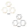 KHBNHJ 3 Pcs Gold Hexagon Wall Shelves, Floating Decorative Wire Wall Mounted Shelf, Multi-use Geometric Floating Shelves Metal Shelving for Bedroom Living Room Kitchen Office, 6.7in 9.4in 11in view 3
