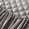 CFYCYHDZHT Bed Sheet Set Queen Size Brushed Quilted Thicker Bed Sheet, Bedroom Hotel Homestay Solid Color Non Slip Mattress Protector Bed Cover Grey 200200cm view 3