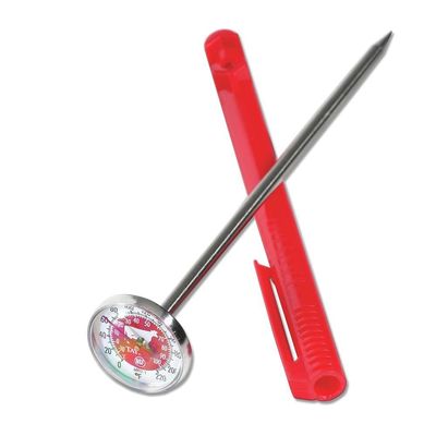 Taylor Precision 6092NRDBC HACCP Food Safety Thermometer, dial, 0 to 220F (-10 to 100C) Temperature Range, 1" dial, with 5" stem, Pocket Sleeve with Patented Built-in Calibration Feature