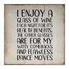 Aihesui Wood Signs Wall Hanging Wall Decoration I Enjoy a Glass of Wine Each Night Signs for Living Room Kitchen Batheroom Bedroom Office School 12x12inch view 1