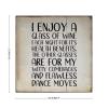 Aihesui Wood Signs Wall Hanging Wall Decoration I Enjoy a Glass of Wine Each Night Signs for Living Room Kitchen Batheroom Bedroom Office School 12x12inch view 2
