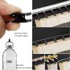 BIHRTC Pack of 100 Curtain Clips Stainless Steel Clips Strong Party Wire Light Holder Black Curtain Clips with Hooks Wide Flat for Shower Photos Light Arts Crafts Display Outdoor Indoor view 4