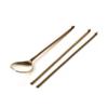 Anseongmachum Brass Flatware Set,4 spoons, 4 chopsticks for 4 People view 2