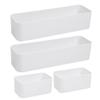 Cabilock Wall Mounted Storage 4pcs Storage Boxes White Living Room Tv Controller Mobile Phone Toiletries view 2
