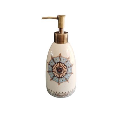 Retro Ceramic Soap Dispenser Large Capacity Pump Bottle Lotion Dispenser Suitable for Hotel Family Bathroom (Color : A)