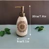 Retro Ceramic Soap Dispenser Large Capacity Pump Bottle Lotion Dispenser Suitable for Hotel Family Bathroom (Color : A) view 2