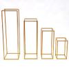 Helikim Wedding Metal Flower Stand/Rectangular Flower Floor Vase Column Display Rack for Home Party Wedding Decoration, 1Pack,120cm view 1