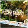 Helikim Wedding Metal Flower Stand/Rectangular Flower Floor Vase Column Display Rack for Home Party Wedding Decoration, 1Pack,120cm view 2