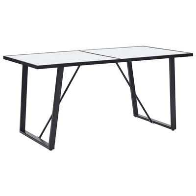 ZQQLVOO Dining Table Rectangular Dining Room Table, Coffee Table, Side Table, for Bar, Living Room, Study, Home, Office,Bistro, 63"x31.5"x29.5" Tempered Glass