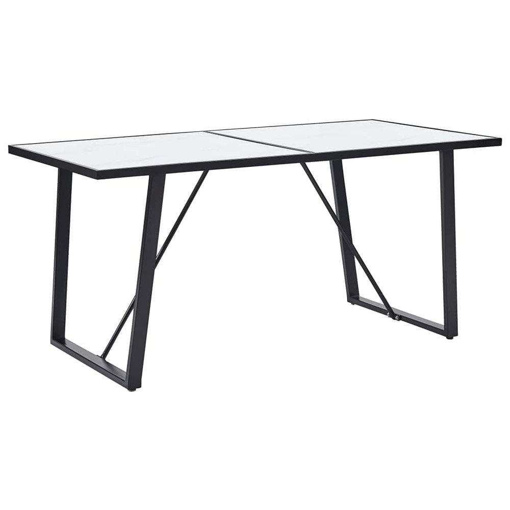 ZQQLVOO Dining Table Rectangular Dining Room Table, Coffee Table, Side Table, for Bar, Living Room, Study, Home, Office,Bistro, 63"x31.5"x29.5" Tempered Glass