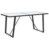 ZQQLVOO Dining Table Rectangular Dining Room Table, Coffee Table, Side Table, for Bar, Living Room, Study, Home, Office,Bistro, 63"x31.5"x29.5" Tempered Glass view 1