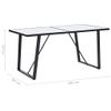ZQQLVOO Dining Table Rectangular Dining Room Table, Coffee Table, Side Table, for Bar, Living Room, Study, Home, Office,Bistro, 63"x31.5"x29.5" Tempered Glass view 2