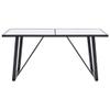 ZQQLVOO Dining Table Rectangular Dining Room Table, Coffee Table, Side Table, for Bar, Living Room, Study, Home, Office,Bistro, 63"x31.5"x29.5" Tempered Glass view 3
