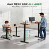 TOPSKY Dual Motor 3 Stage Electric Adjustable Standing Desk Frame for up to 80x31.5 Table Tops Heavy Duty 300lb Load Capacity for Home Office (Black Frame Only) view 4