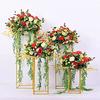 Helikim Wedding Metal Flower Stand/Rectangular Flower Floor Vase Column Display Rack for Home Party Wedding Decoration, 1Pack,60cm view 4