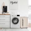 92L Large Laundry Hamper with Leather Handle,Standable Laundry Basket with Wheels ,Large Hamper,Rolling Laundry Basket White view 4