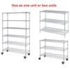 6 Tier Wire Shelving Unit Rack NSF Heavy Duty Height Adjustable Storage Shelf Metal Shelving with Wheels/Feet Levelers Garage Rack Kitchen Rack Office Rack Commercial Shelving - Chrome - 48x18x76 view 4