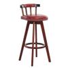 Barstools Bar Stools Upholstered Footrest and Swivel Seat Dining Chairs for Kitchen | Pub | Caf High Stool Max. Load 200kg Seat Height:73cm, with Brown Legs for Bistro Pub Caf Island Kitchen view 1