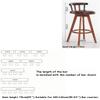 Barstools Bar Stools Upholstered Footrest and Swivel Seat Dining Chairs for Kitchen | Pub | Caf High Stool Max. Load 200kg Seat Height:73cm, with Brown Legs for Bistro Pub Caf Island Kitchen view 3