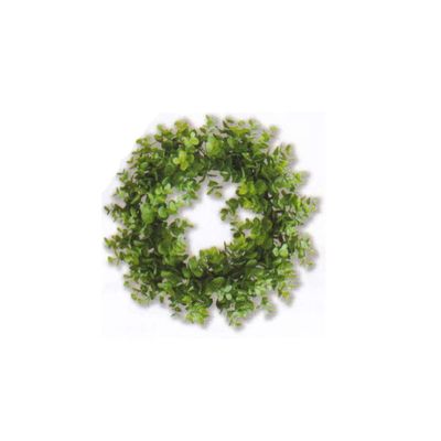 (Kijapan) Decorative Plants Photocatalyst Artificial Flowers Mini Interior Green Green Wreath Eucalyptus 166641