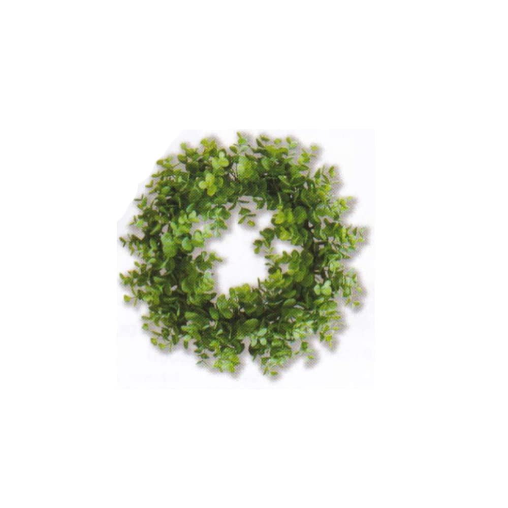 (Kijapan) Decorative Plants Photocatalyst Artificial Flowers Mini Interior Green Green Wreath Eucalyptus 166641
