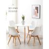 Dining Chairs PU Faux Leather Side Chair with Beech Wood Legs,Upholstered Accent Chair Dining Room Living Room Bedroom Kitchen Chairs (Color : Pink) view 4