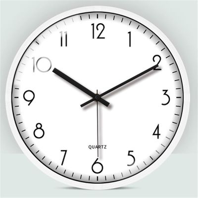 Clock Wall Clock Non-Ticking Silent Battery Operated Round Wall Clock Simple Style Decor Clock for Home/Office/School/Kitchen,10 Inch/ 12 Inch