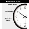 Clock Wall Clock Non-Ticking Silent Battery Operated Round Wall Clock Simple Style Decor Clock for Home/Office/School/Kitchen,10 Inch/ 12 Inch view 3